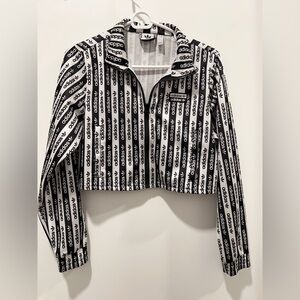 Adidas Women’s Full Zip Logo Crop Top